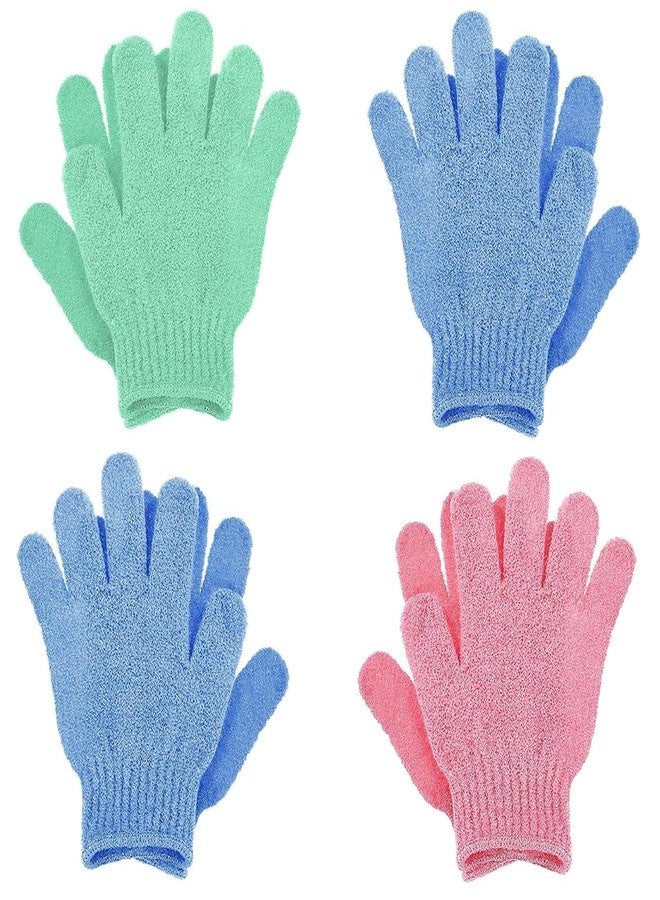 MADHYA Heavy Exfoliate Mitts Bath Gloves for Shower, Spa, Massage and Body Scrubs, Dead Skin Cell Remover Gloves and Ingrown Hair Remover, for Body, Face, Hand and Foot, Random Color, 8 Pcs(4 Pair) - Image 1