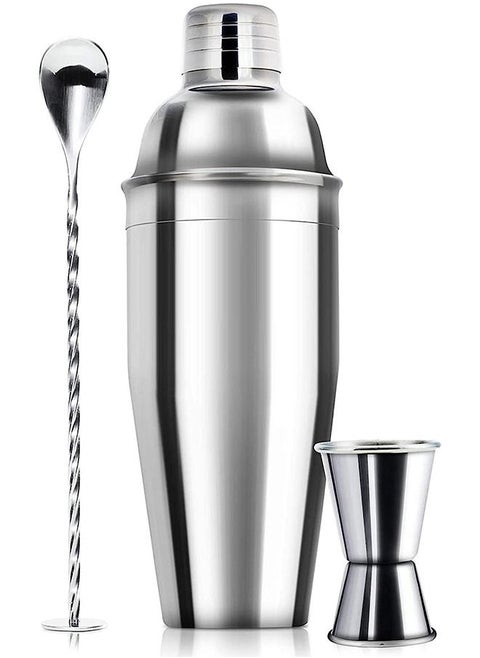 Cocktail Shaker Set, Professional 750ml Stainless Steel Mixer Drink Shaker Martini Shaker with Built-in Drink, Measuring Jigger, Mixing Spoon, Drink Recipe Guide, Bartender Kit for Home (3)