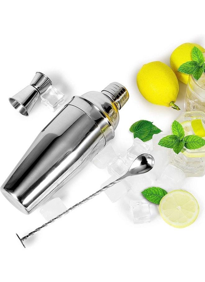 Arabest Cocktail Shaker Set, Professional 750ml Stainless Steel Mixer Drink Shaker Martini Shaker with Built-in Drink, Measuring Jigger, Mixing Spoon, Drink Recipe Guide, Bartender Kit for Home (3)  - Image 3
