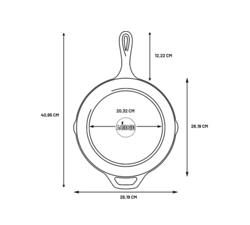 Lodge 10.25 Inch Pre-Seasoned Cast Iron Stamped Skillet - Signature Teardrop Handle - Use in the Oven, on the Stove, on the Grill, or Over a Campfire - Sugar Skull - Image 3