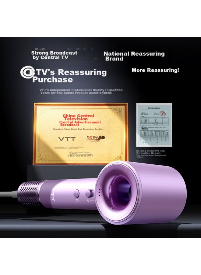 Vtt High-speed Hair Dryer, Bladeless, High-power, Negative Ion, Hair Protection, Quick-drying, Strong Airflow, For Students' Dormitory, Electric Hair Dryer, Gift For Men And Women On Birthdays - Image 1