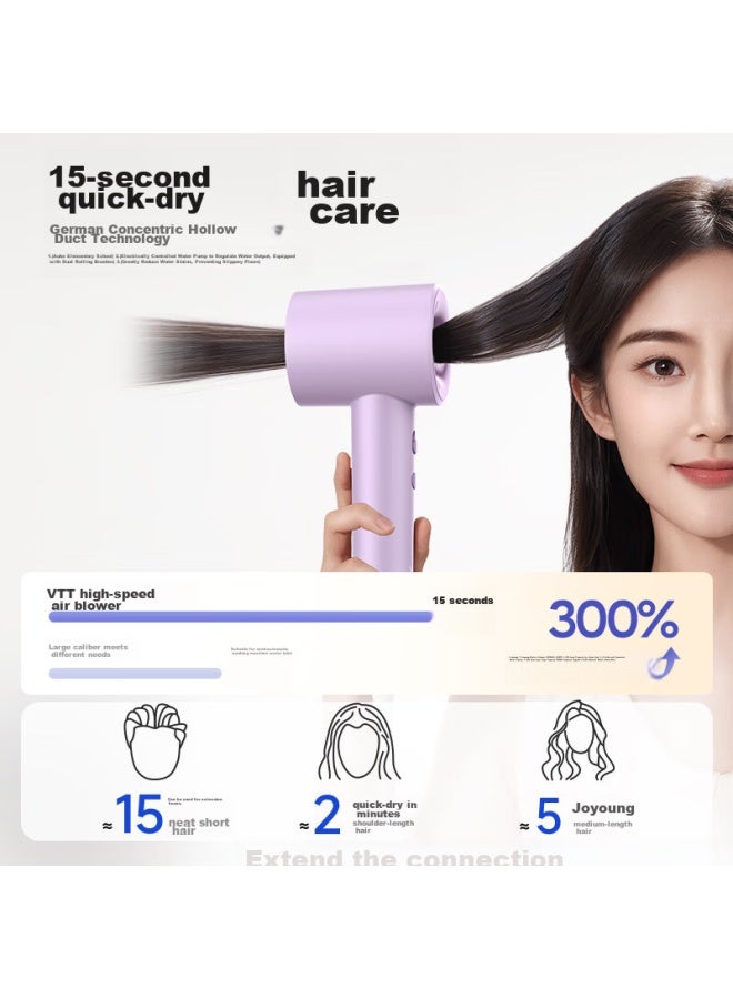 Vtt High-speed Hair Dryer, Bladeless, High-power, Negative Ion, Hair Protection, Quick-drying, Strong Airflow, For Students' Dormitory, Electric Hair Dryer, Gift For Men And Women On Birthdays - Image 4