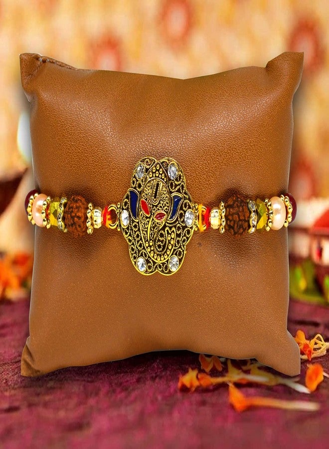 Midiron Rakhi for Brother, Rakhi Gift for bhai, Designer Rakhi with Greeting Card and Roasted Seeds Protein Mix and Mixed Seed (100 Gm each) - Image 2