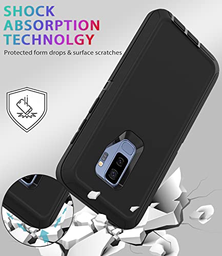 Guirble Shockproof Protective Case for Samsung Galaxy S9 Plus, 6.2 Inch (Black) - Image 3