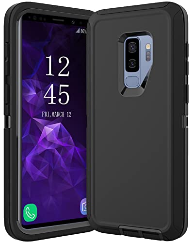 Guirble Shockproof Protective Case for Samsung Galaxy S9 Plus, 6.2 Inch (Black) - Image 1