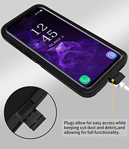 Guirble Shockproof Protective Case for Samsung Galaxy S9 Plus, 6.2 Inch (Black) - Image 5