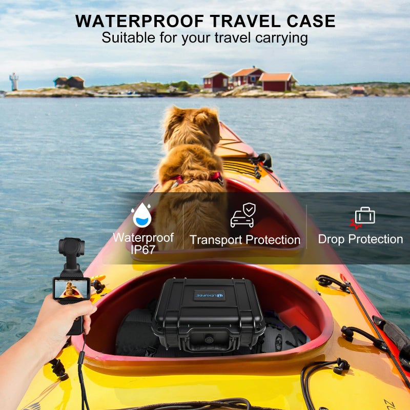 Lekufee Waterproof Hard Case Compatible with DJI Osmo Pocket 3/Creator Combo/Power Expansion Combo/Vlogging Camera/Action Camera and Accessories(Case Only) - Image 5