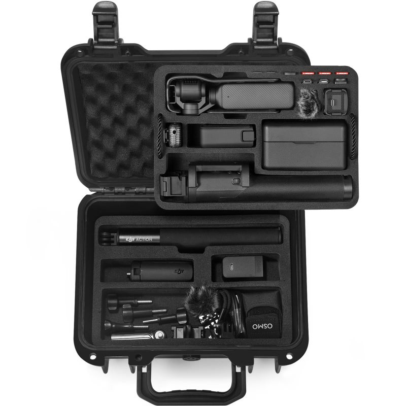 Lekufee Waterproof Hard Case Compatible with DJI Osmo Pocket 3/Creator Combo/Power Expansion Combo/Vlogging Camera/Action Camera and Accessories(Case Only) - Image 1