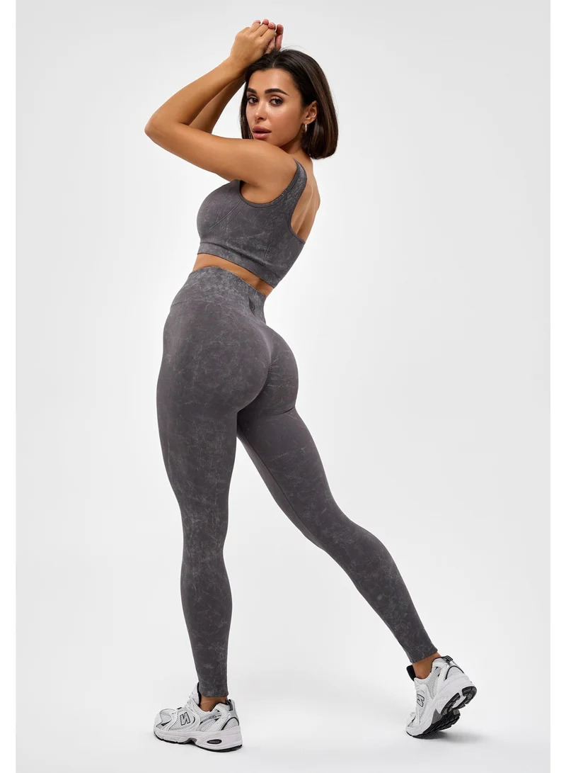 Bona Fide Marble Leggings Gray Bona Fide Premium Quality High Waist Seamless Leggings for Women - Workout Lifting Leggings with Tummy Control for Gym, Yoga for Women | Best Price UAE
