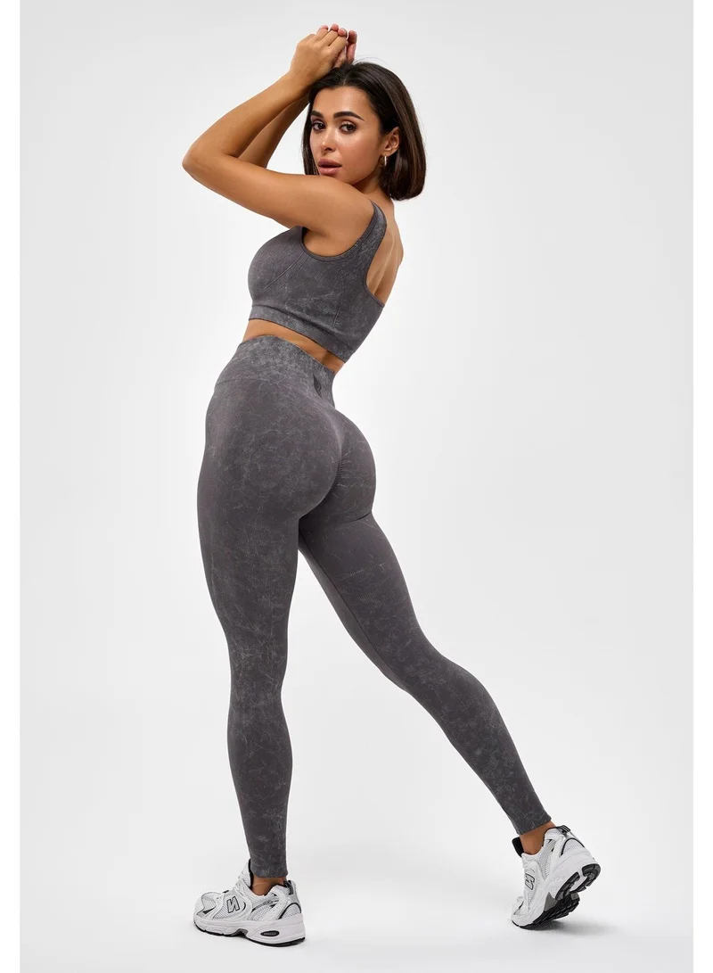 Bona Fide Marble Leggings Gray Marble High Waist Gym Leggings for Women for Women | Best Price UAE