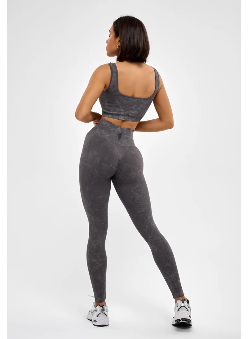 Bona Fide Marble Leggings Gray Marble High Waist Gym Leggings for Women for Women | Best Price UAE