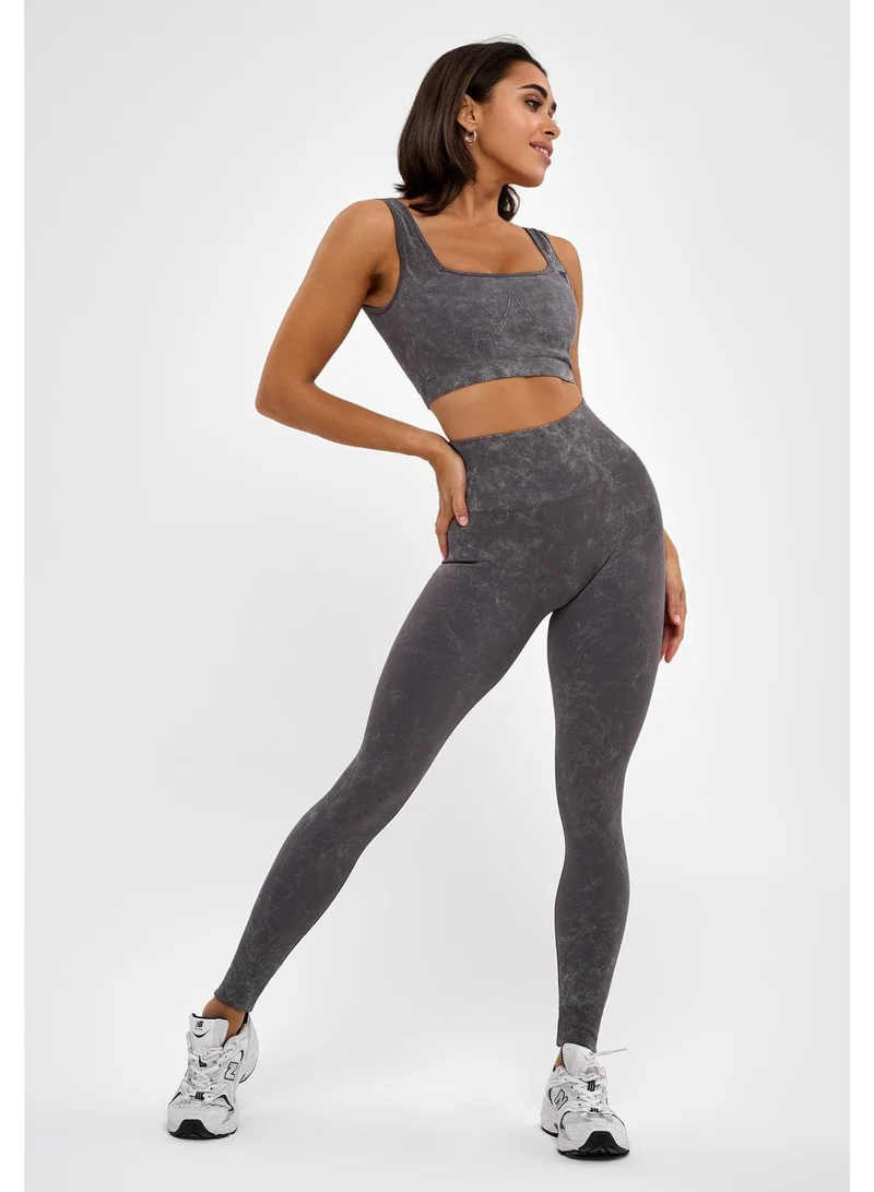 Bona Fide Marble Leggings Gray Marble High Waist Gym Leggings for Women for Women | Best Price UAE