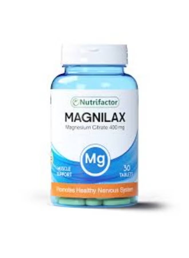 Nutrifactor Maglix is ​​a dietary supplement containing magnesium citrate at a concentration of 400 mg, and comes in a pack containing 30 tablets.