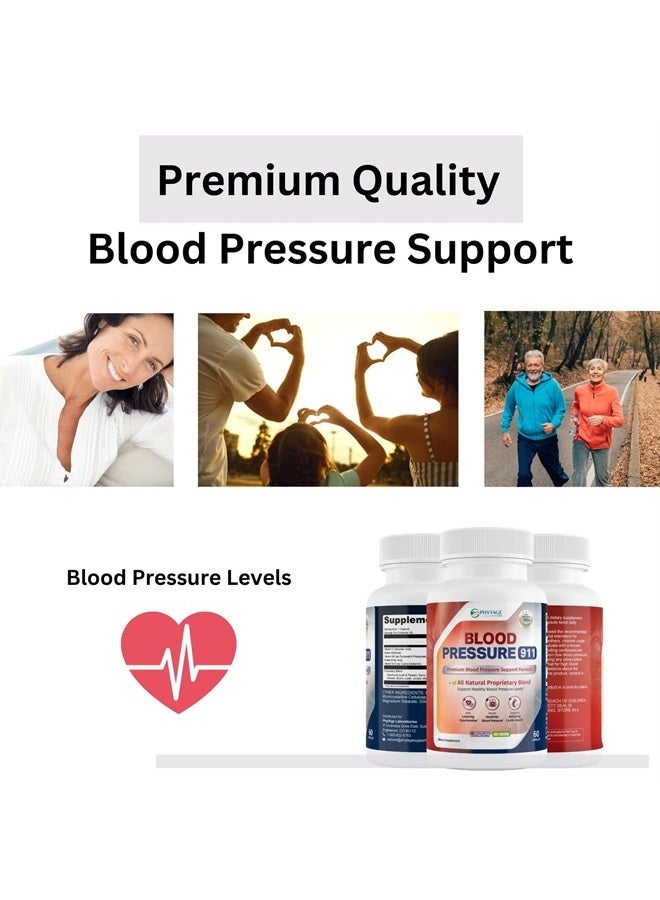 Phytage Labs Blood Pressure 911 Premium Supplement - BP Support Pills for Healthy Heart, Circulatory Health & Cardiovascular Support. 60 Capsules - Image 5