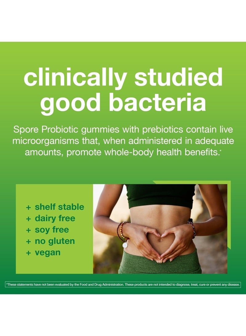 youtheory Spore Probiotic - With 2 Billion CFU Beneficial Bacteria, Raspberry Flavor.Zero Suger, 60 Gummies, Dietary Supplement - Image 3