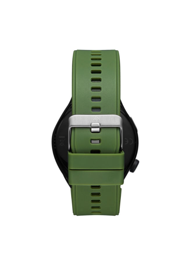 KENNETH SCOTT Kenneth Scott KG10X-XSBBH Unisex Smart Display Watch & Silicone Strap Black & Olive Green  - Image 4