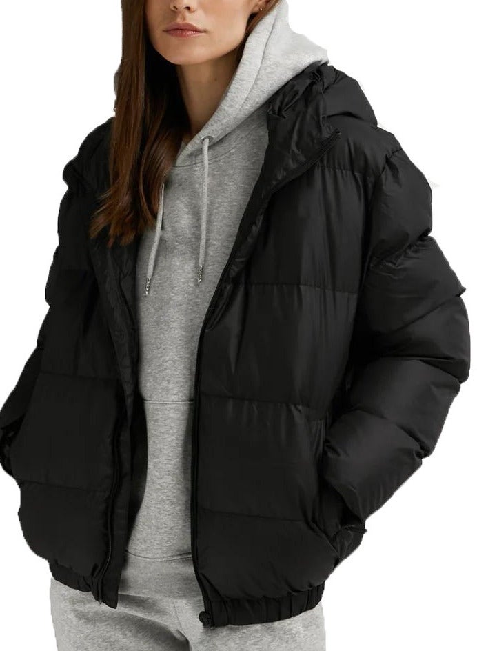 Waterproof Bomber Zipped Jacket With Removable Hood - Image 1