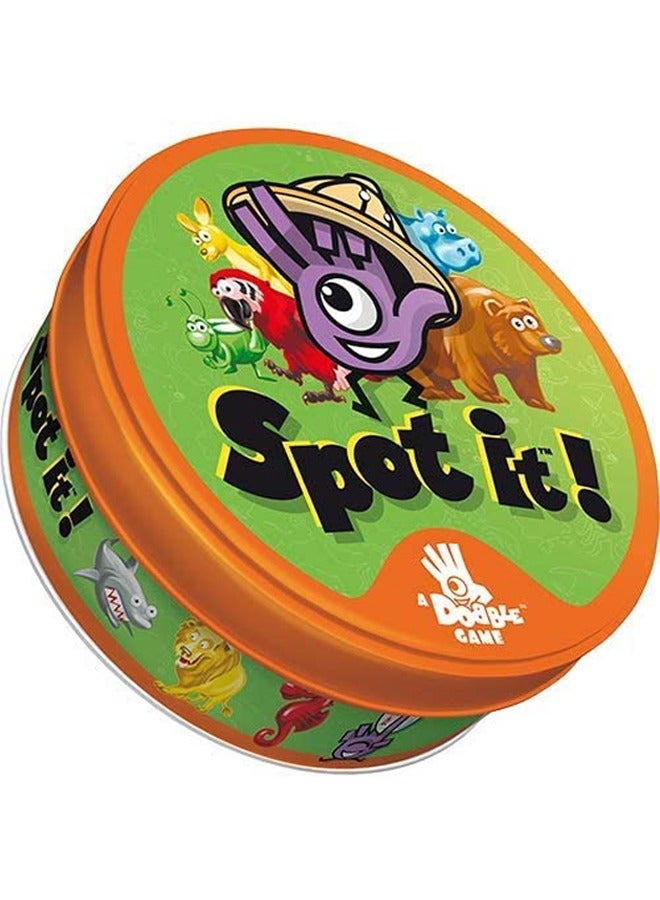 DOBBLE Spot It Junior Animals Card Game, Matching Game, Fun Kids Game for Family Game Night, Travel Game for Kids, Great Gift for Kids, Age 4+, 2 to 5 Players Average Playtime 10 Minutes - Image 1