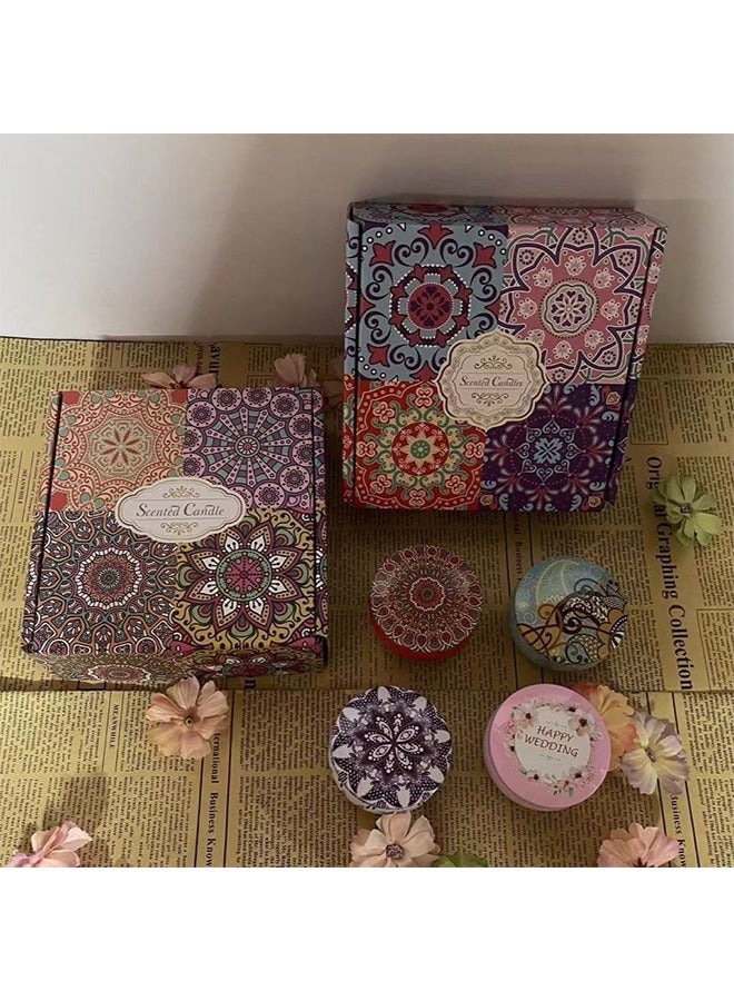 Scented Candles Gift Set, Portable Travel Tin Candle with Lid, Smokeless with Natural Soy Wax, Various Fragrances Jar Candles for Bath Yoga Sleep Festival Wedding Party Gifts (6 piece set) - Image 2