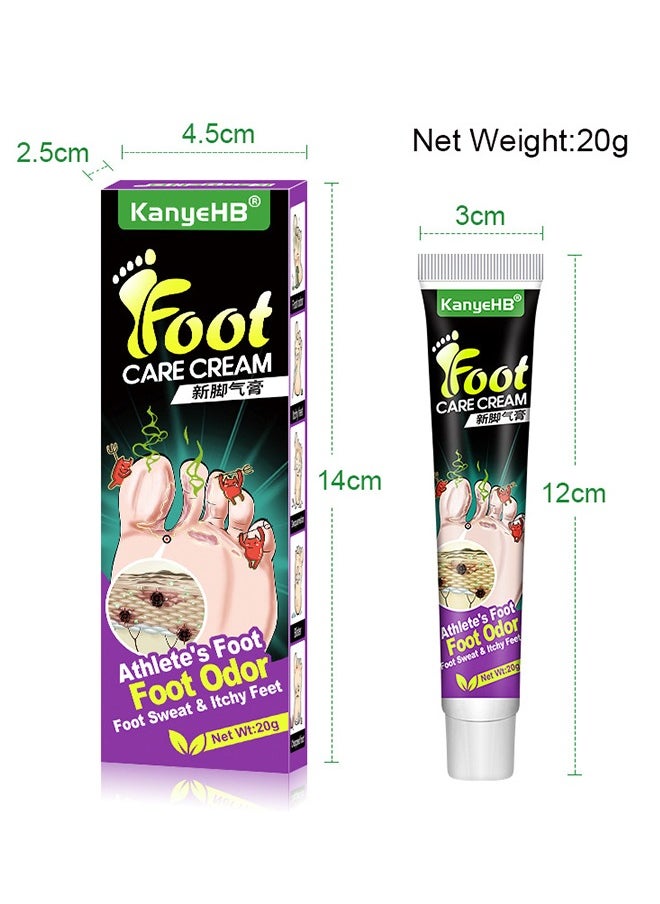 KanyeHB - 2PCS Dual Action Athletes' Foot Cream, Athlete's Foot Odor Foot Cream, Antifungal Cream, Antibacterial Cream For Athletes' Foot, Sterilization Treatment Anti-infection Foot Care Repair 20G - Image 1