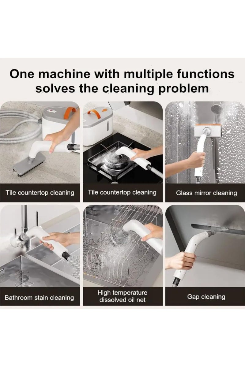 Multi-Function Steam Cleaner, 105°C High-Temperature, 2.6 Bar Pressure, with Brush Head and Glass Scraper for Home Appliances  - Image 5
