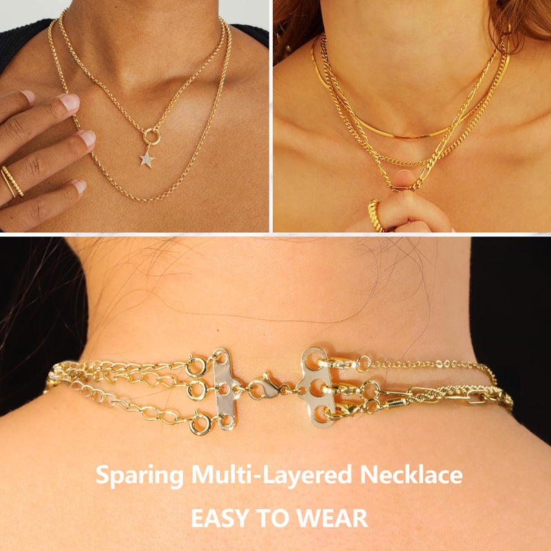 Ash's Choice Necklace Layering Clasps 14K Gold Necklace Separator for Layering Connectors for Multiple Necklacesï¼ˆ2 PCSï¼‰ - Image 3