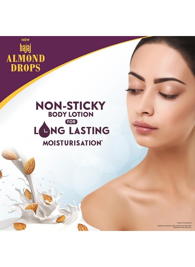 Bajaj - Almond Drops Non-Sticky Body Lotion | Long Lasting Moisturization | Almond Oil & Vitamin E | Nourished And Smooth Skin | 600 Ml - Image 1