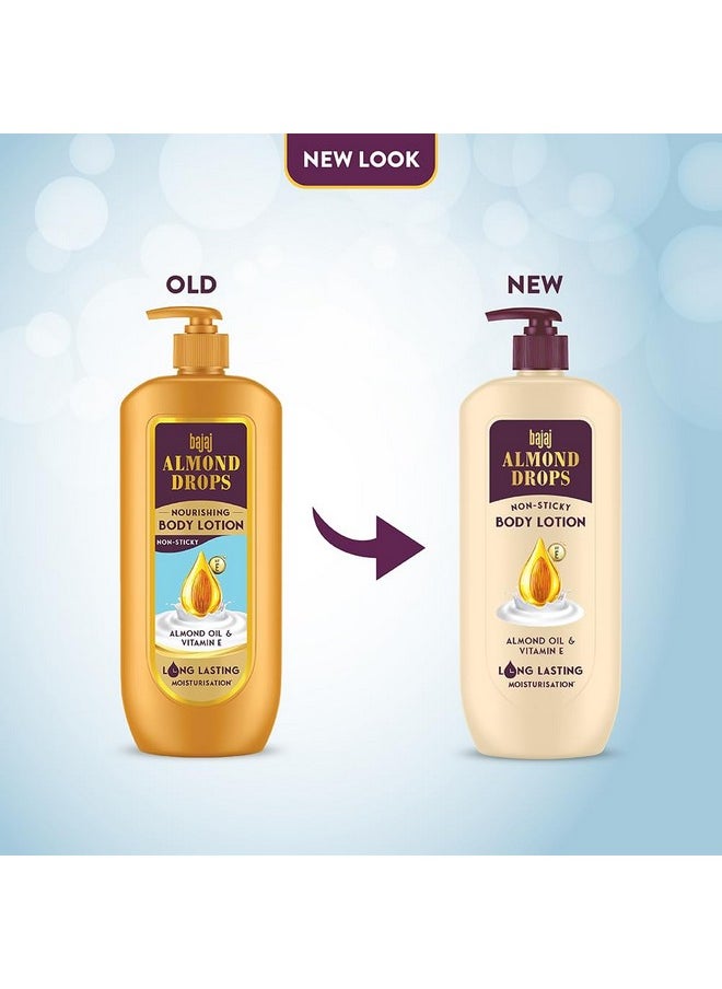 Bajaj - Almond Drops Non-Sticky Body Lotion | Long Lasting Moisturization | Almond Oil & Vitamin E | Nourished And Smooth Skin | 600 Ml - Image 1