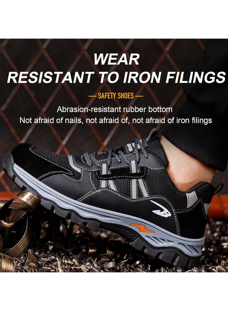 Steel Toe Cap Shoes for Men Women Reflective Summer Work Shoe Breathable Comfortable Anti Slip Safety Shoe 42 EUR  - Image 5