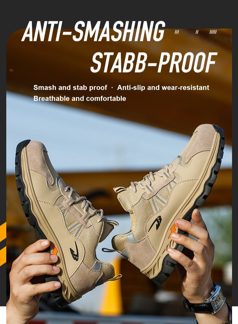 Steel Toe Cap Shoes for Men Women Reflective Summer Work Shoe Breathable Comfortable Anti Slip Safety Shoe 42 EUR  - Image 2