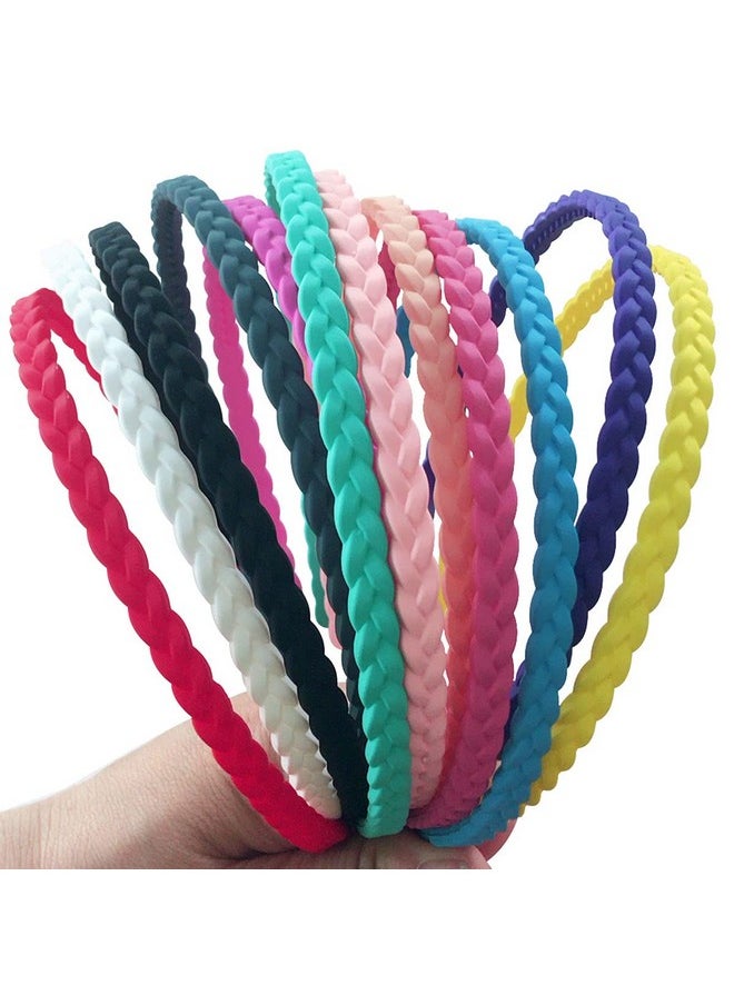 Springtime 12Pcs Colorful Thin Headbands For Women 6Mm Light Pigtail Skinny Hairbands For Girls Hard Teeth Headbands For Kids Teens  - Image 1