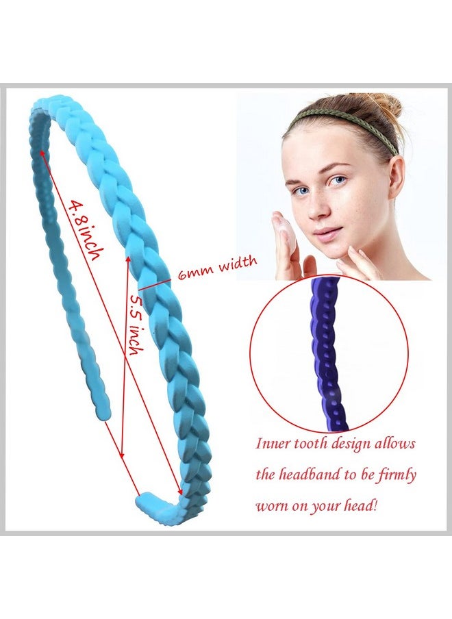 Springtime 12Pcs Colorful Thin Headbands For Women 6Mm Light Pigtail Skinny Hairbands For Girls Hard Teeth Headbands For Kids Teens  - Image 3