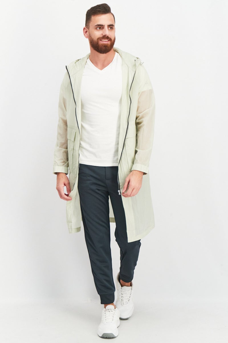 SELECTED Men Solid Windbreaker Jackets, Light Olive  - Image 1