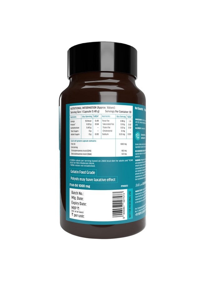 HealthKart hk vitals زيت السمك ومكملات الفيتامينات مع البروبيوتيك (90 قرص لكل منهما) حزمة كومبو | 1000 ملغ أوميغا 3 مع 180 ملغ EPA و 120 ملغ DHA | يعزز الطاقة والمناعة وصحة المفاصل - Image 5