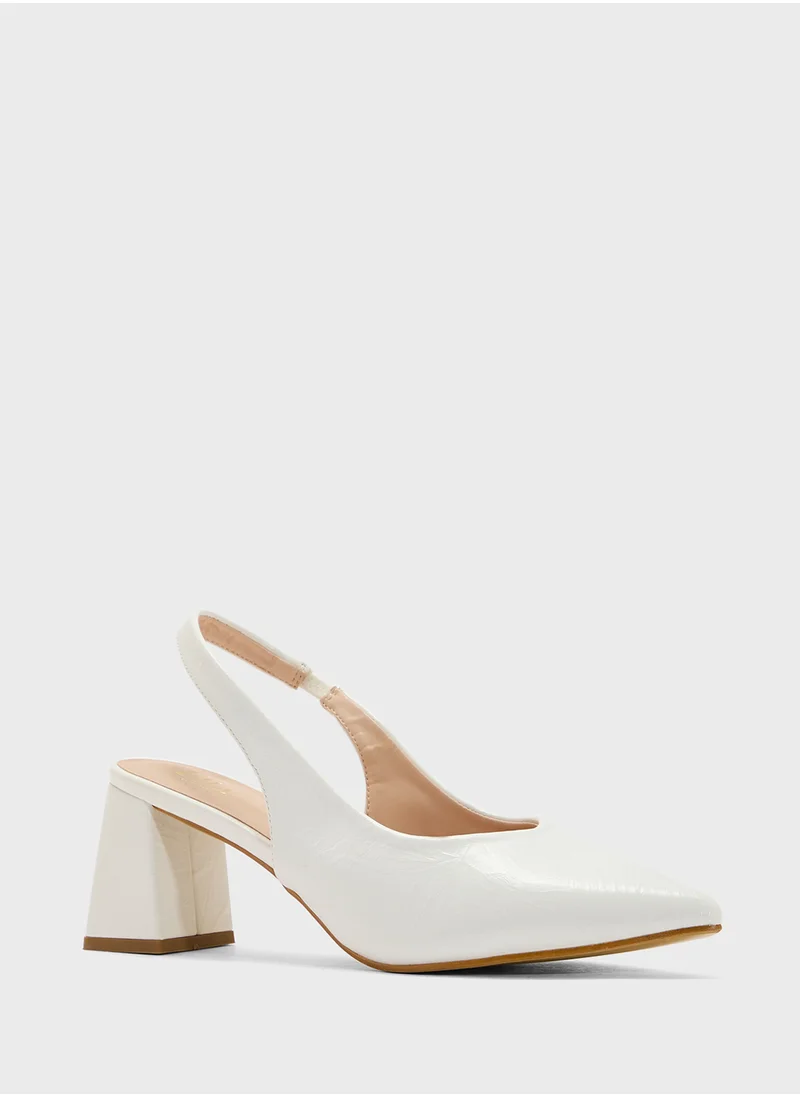 ايلا Block Heeled Slingback  Pump