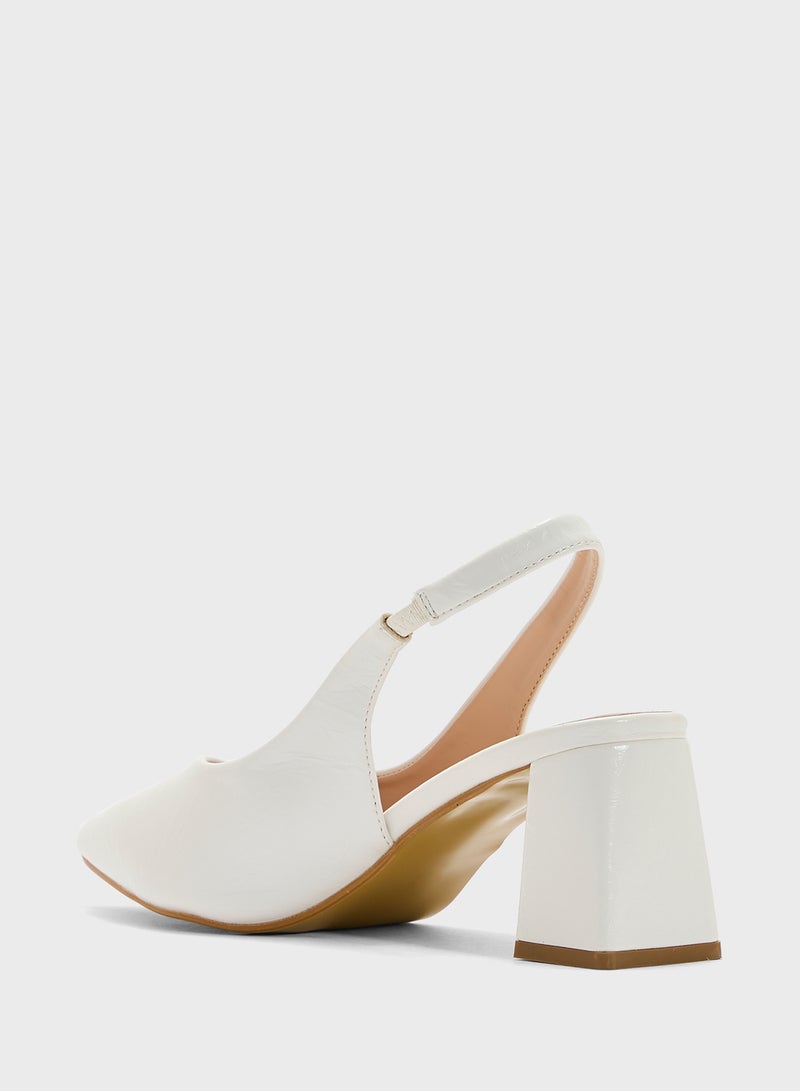 ELLA Block Heeled Slingback  Pump  - Image 3