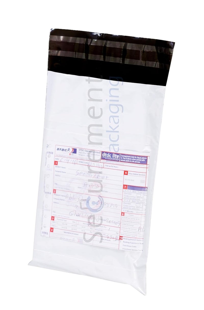 SECUREMENT Security Poly Courier bag Envelopes with POD pouch (6 x 8 inches) - 1000 Packs - Image 1