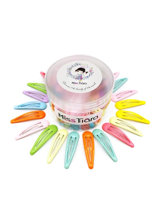 NIBEMINENT 40-Piece Barrettes Snap Hair Clips Multicolour - Image 1