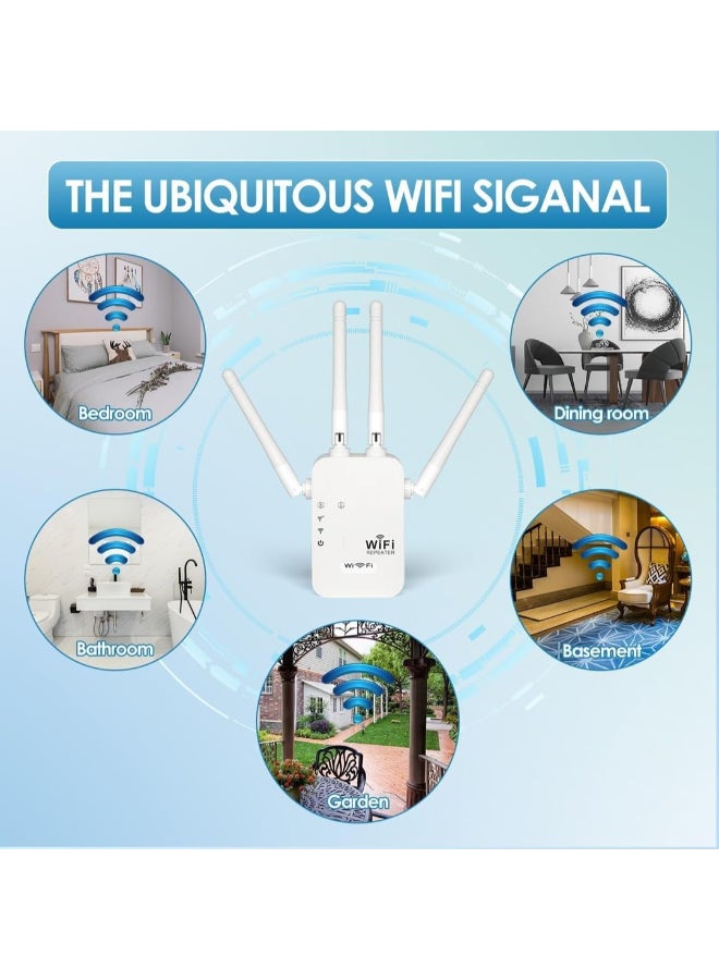 PunnkFunnk Renewed - Punnk Funnk WiFi Range Extender | Up to 300Mbps | Dual LAN Port WiFi Extender, Repeater, WiFi Signal Booster, Access Point | Easy Set-Up | Extends WiFi to Smart Home & Office (White) - Image 2