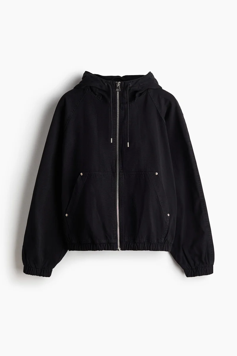 Hooded cotton workwear jacket