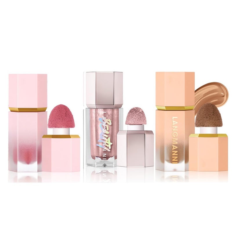 URQT Highly Pigmented Liquid Contour  Builtin Sponge Tip Sculpted Complexion Wand Contour Long Lasting Natural Buildable Highlighters Contour Contouring Bronzer ContourBlushHighlighter