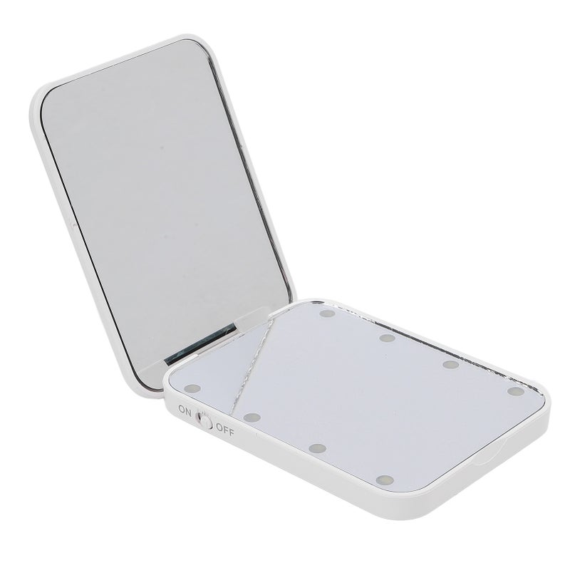 LED Compact Makeup Mirror with Light 2 Sided Magnification Portable Handheld Small Lighted Cosmetic Mirror for Travel - Image 1