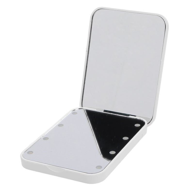 LED Compact Makeup Mirror with Light 2 Sided Magnification Portable Handheld Small Lighted Cosmetic Mirror for Travel - Image 2