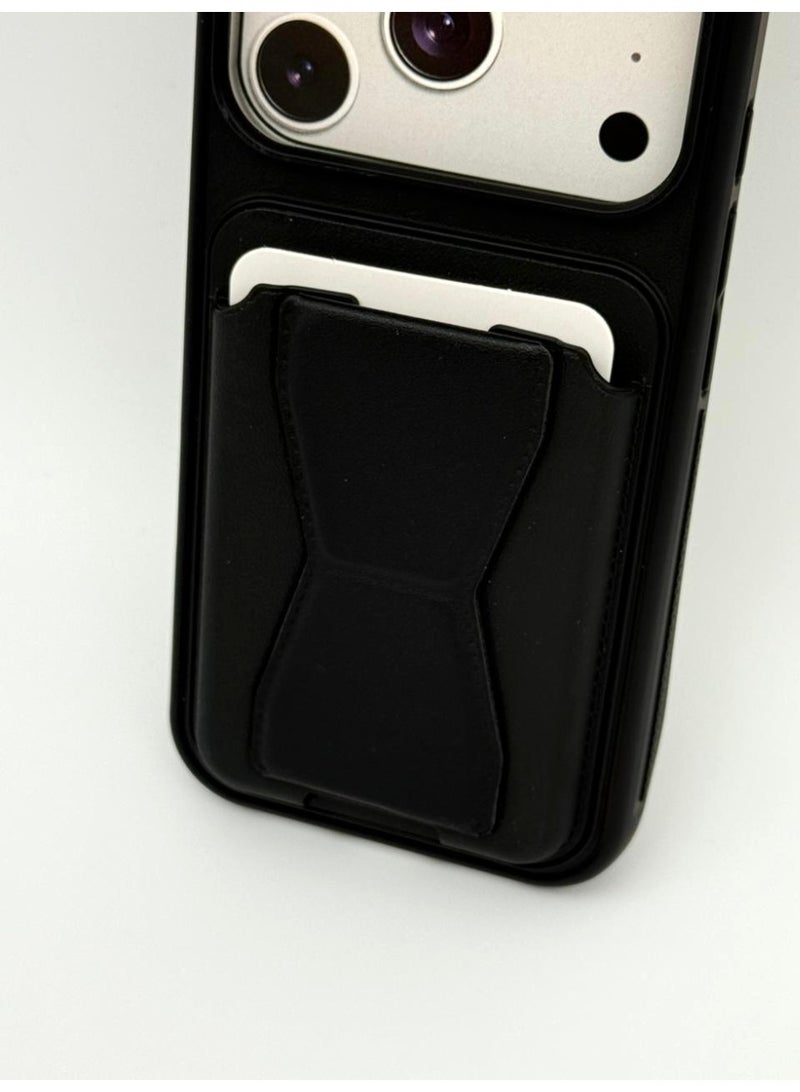 general Magnetic Leather Stand Wallet Case for iPhone 17 Pro – Foldable Kickstand Card Holder Protective Cover - Image 3