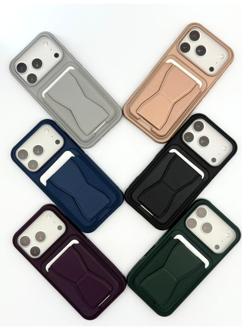 general Magnetic Leather Stand Wallet Case for iPhone 17 Pro – Foldable Kickstand Card Holder Protective Cover - Image 5