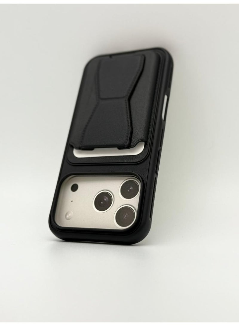 general Magnetic Leather Stand Wallet Case for iPhone 17 Pro – Foldable Kickstand Card Holder Protective Cover - Image 1