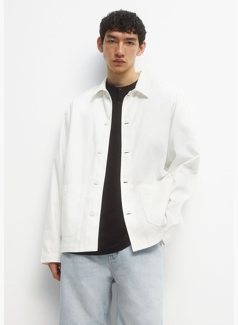 PULL&BEAR White utility worker jacket - Image 1