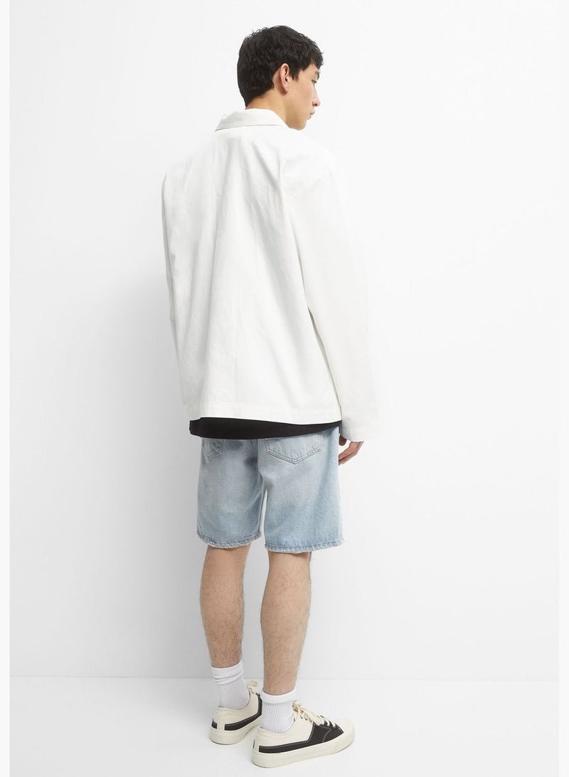 PULL&BEAR White utility worker jacket - Image 2