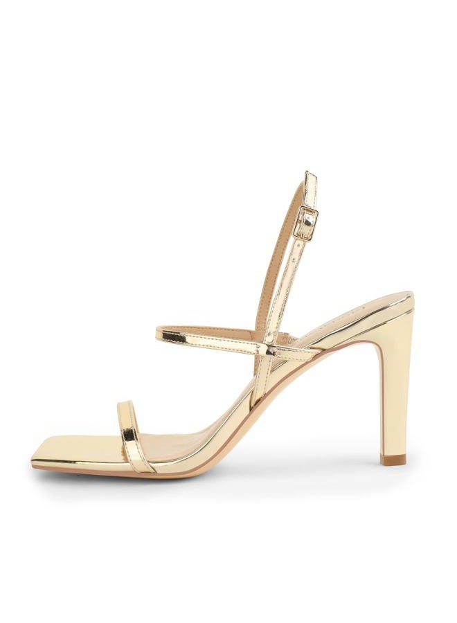 Modatope Womens Sandals Open Toe Strappy Sandals Ankle Strap High Heel Sandals for Women A-gold 7.5, 38 EU - Image 4