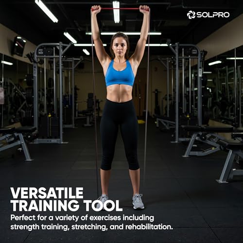 Solpro PowerFlex Lite Resistance Band for Men & Women | Heavy-Duty Latex Band for Strength, Stretching, Mobility, Rehab | Ideal for Home Gym, Crossfit, Yoga, Full-Body Workouts (Red) - Image 2